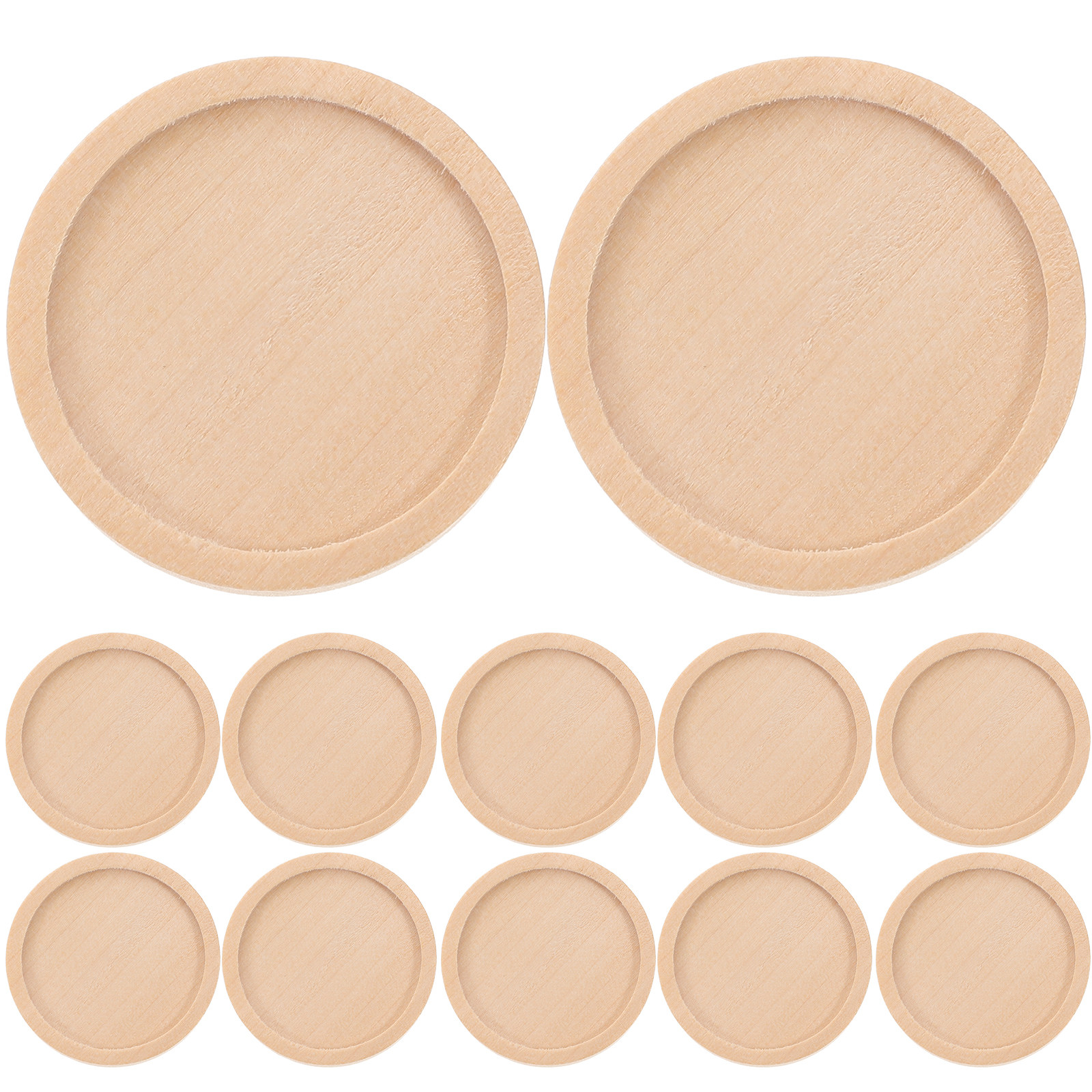 Resin Art Wooden Tray - 50Pcs Natural Wood Round Craft Bases