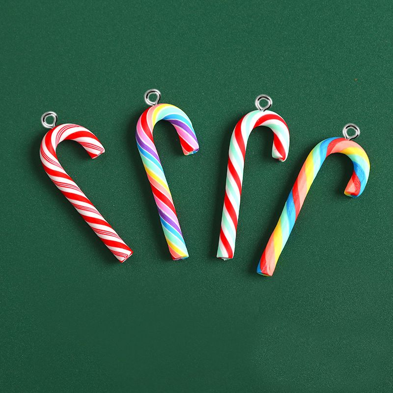 Resin Art For Sale - 10pcs Cute Clay Christmas Pendants Charms