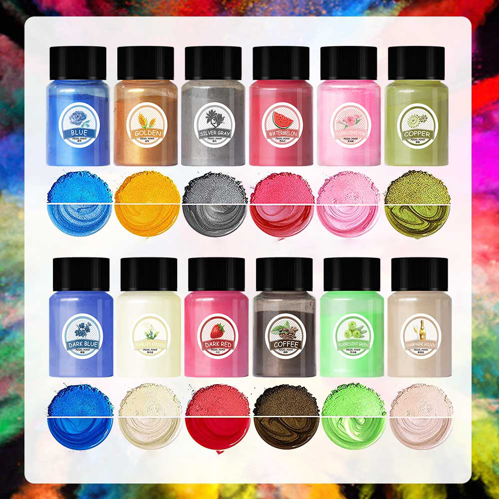 Pearl Powder Resin - 28Color 20ml 10g Pearlescent Mica Powder