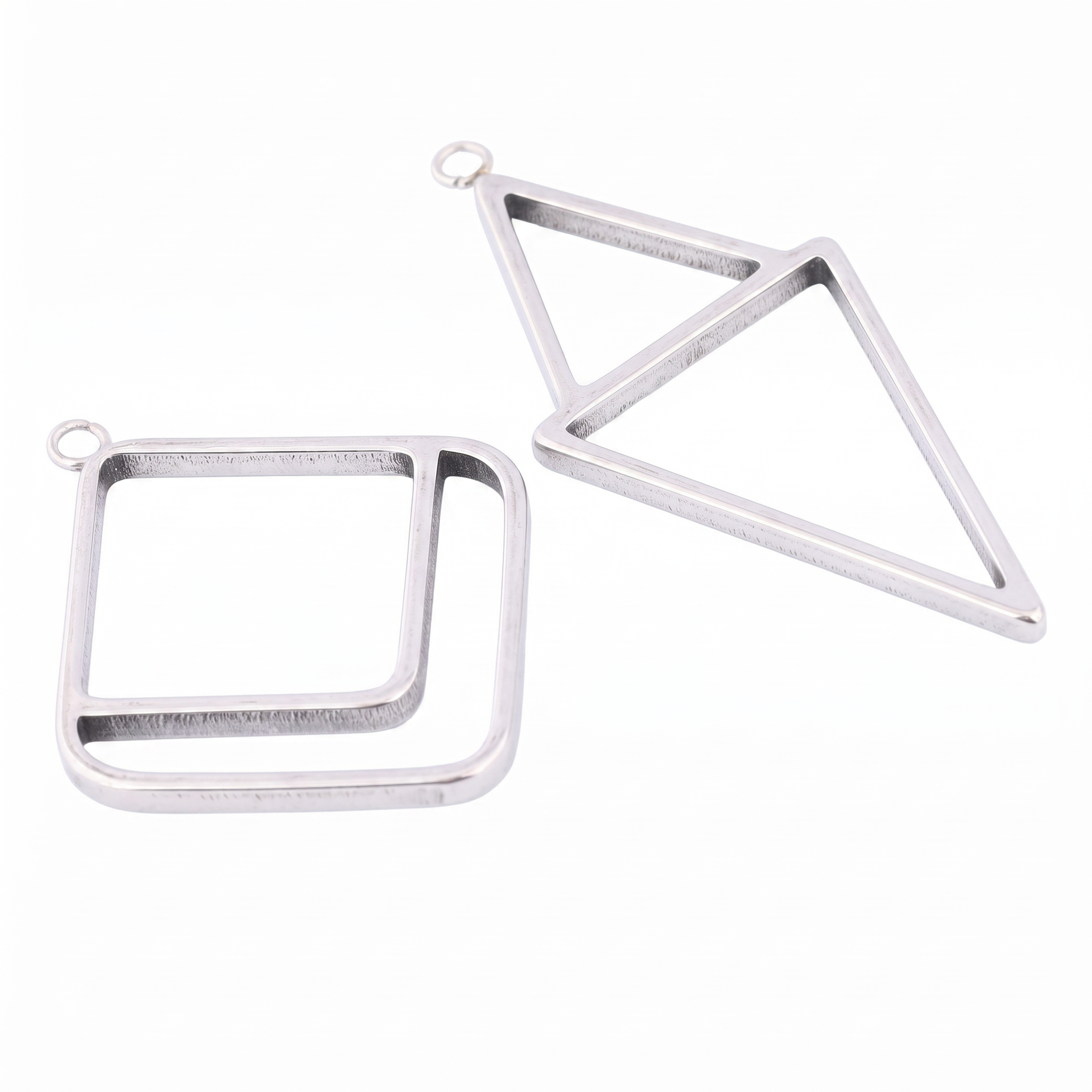 Resin Art For Sale - 10pcs Square Triangle 3mm Thick Open