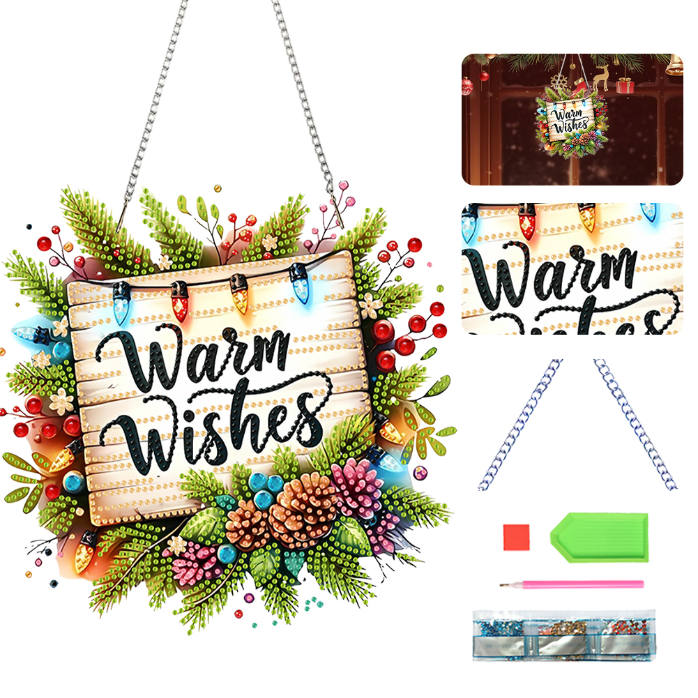 Resin Art Wall - Christmas Theme 2D Flat DIY Hanging