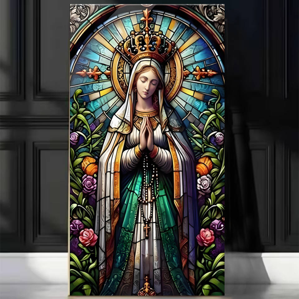 Resin Art Mary - religion Virgin Mary Diy Diamond mosaic