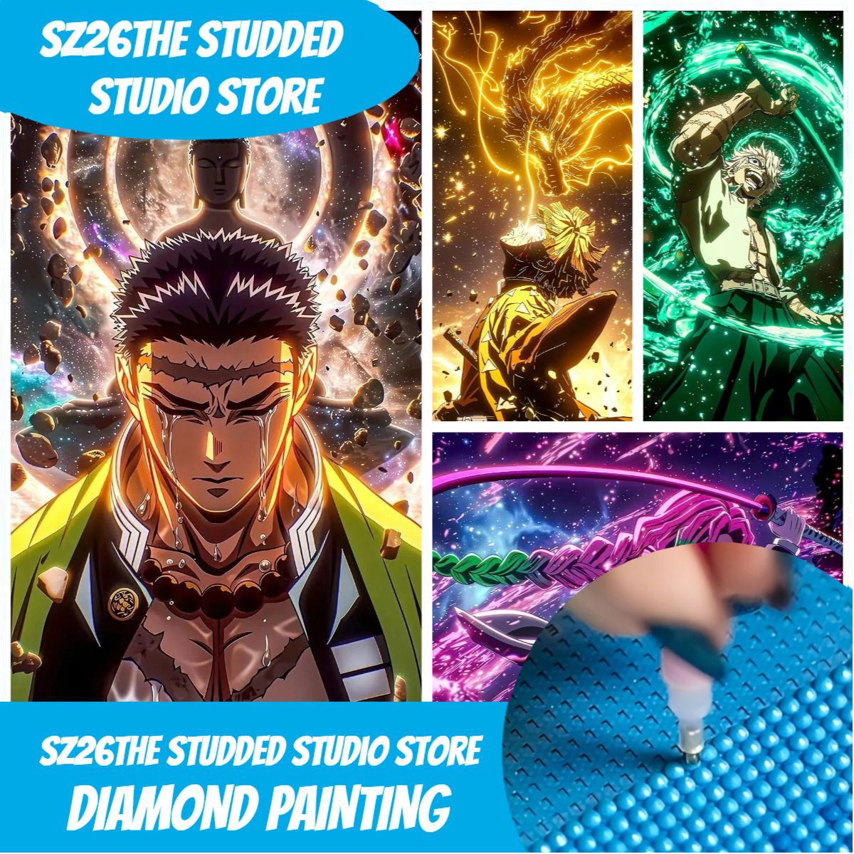 Resin Art Craft - Sz26The Studded Anime Demon Slayer Himejima