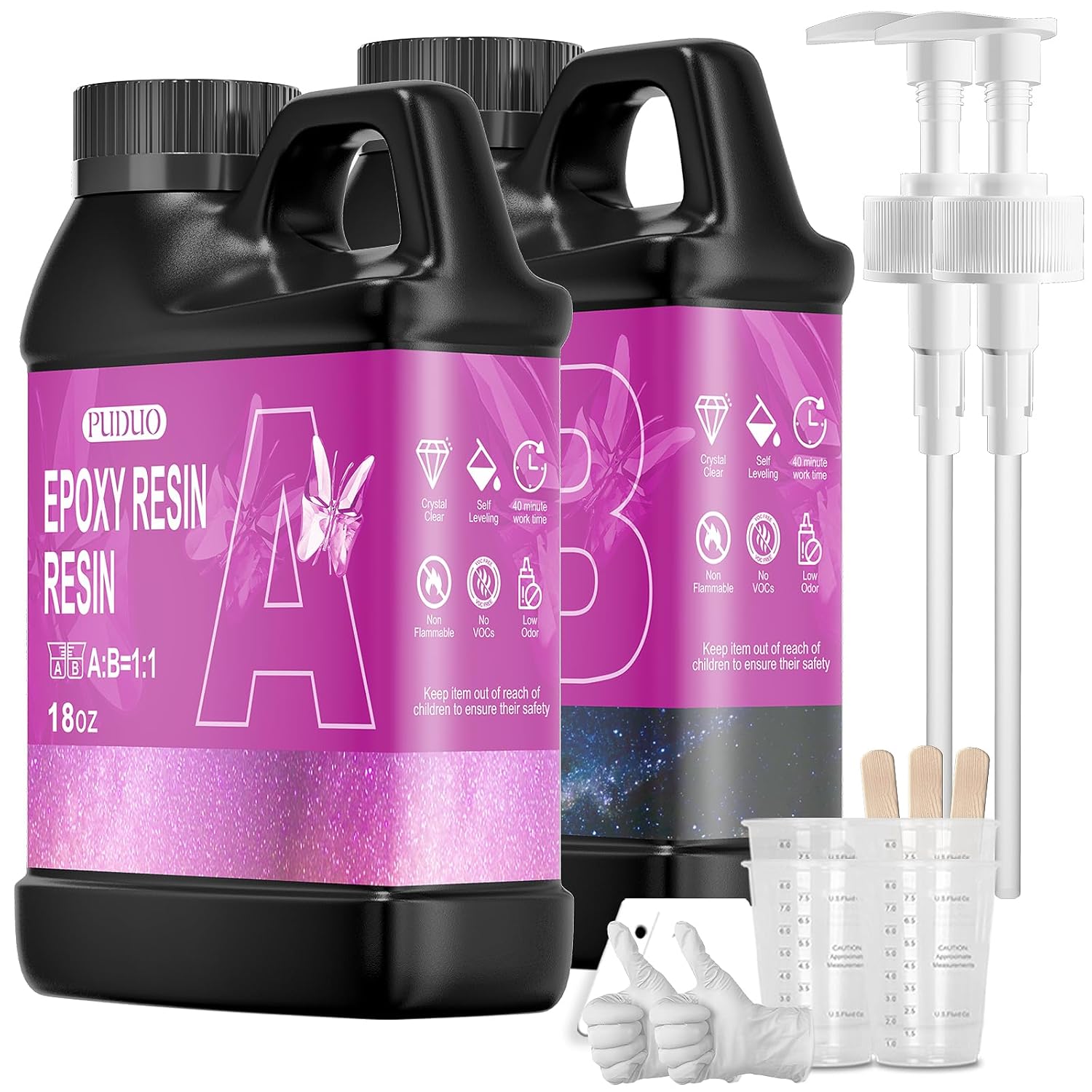 Resin Art Ratio - Epoxy Resin Kit 36OZ Crystal Clear