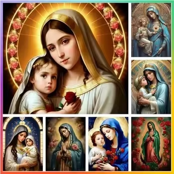 Resin Art Mary - 1PC frameless 2026 New Virgin Mary