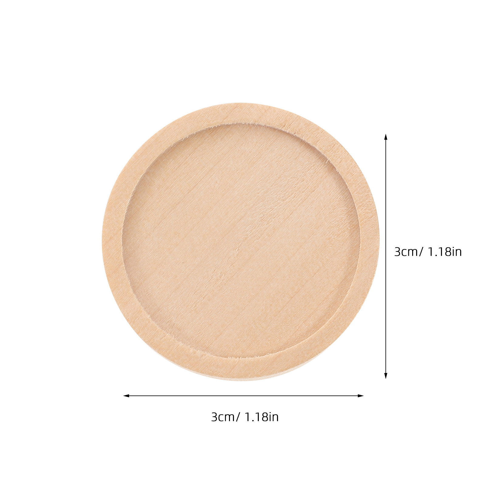 50Pcs Natural Wood Round Craft - огляд і ціна Resin Art Wooden Tray