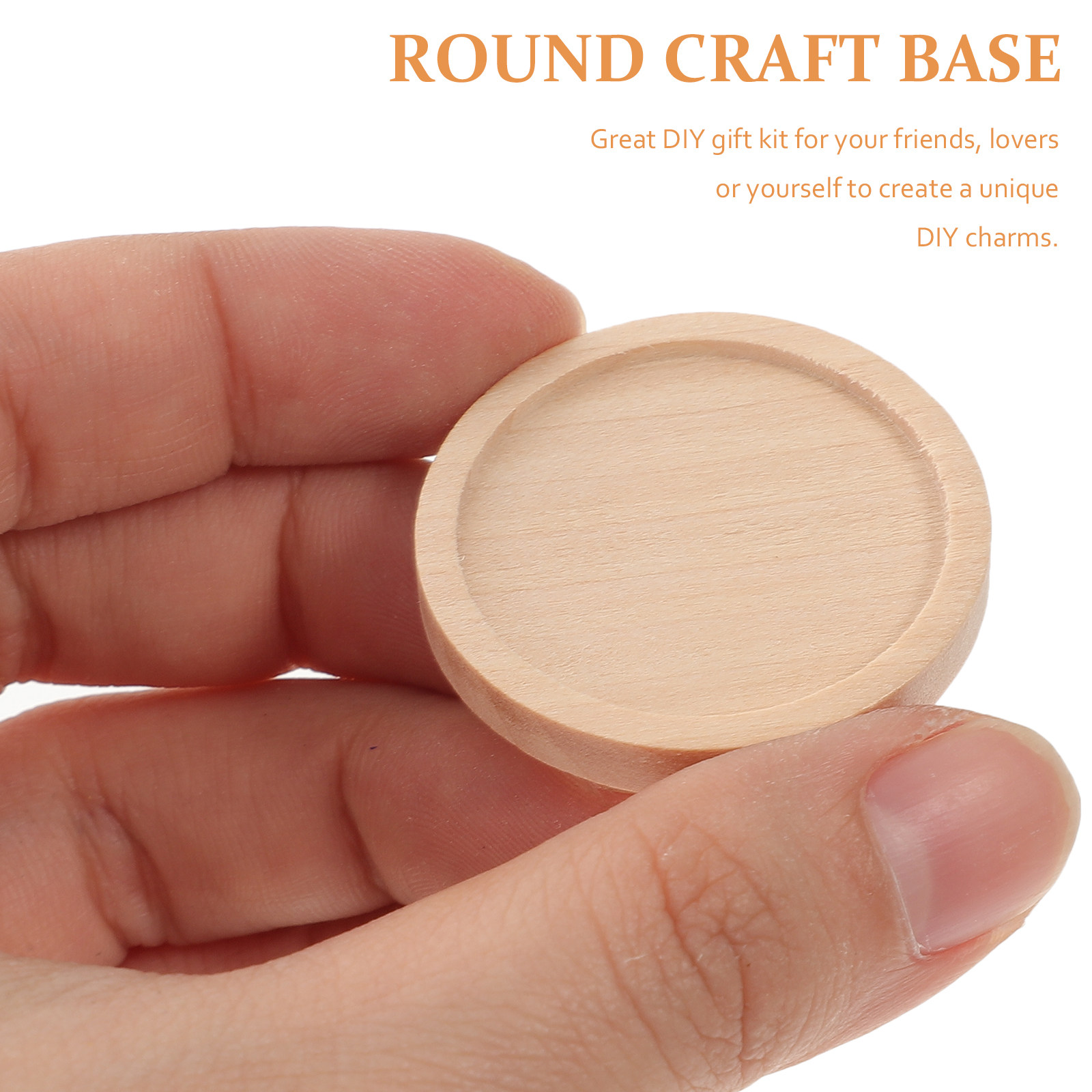 50Pcs Natural Wood Round Craft - огляд і ціна Resin Art Wooden Tray