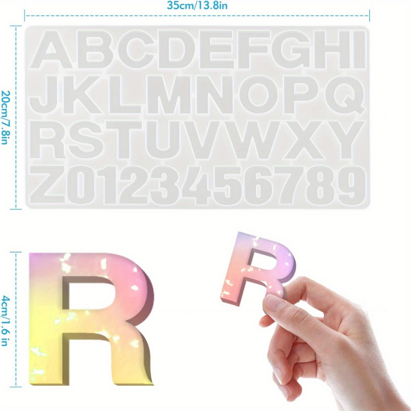 1 Silicone letter mold、Epoxy r - огляд і ціна Resin Art Glue