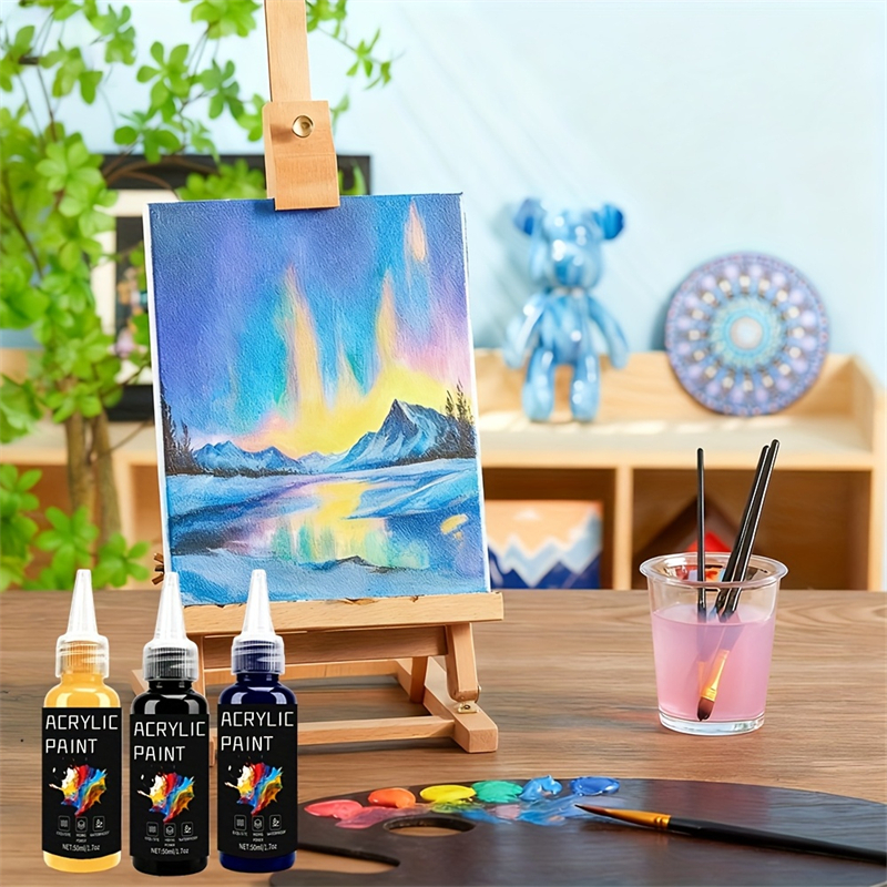 Acrylic Paint Set 6 Colors 50m - огляд і ціна Resin Art On Canvas