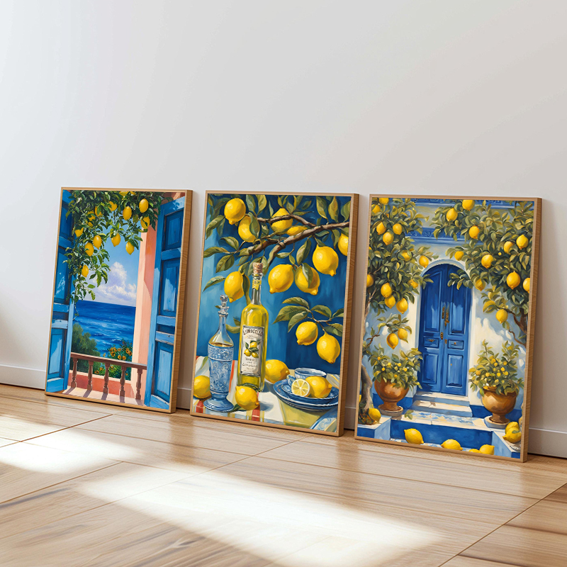 Mediterranean Italy Lemon Blue - огляд і ціна Resin Art Wall