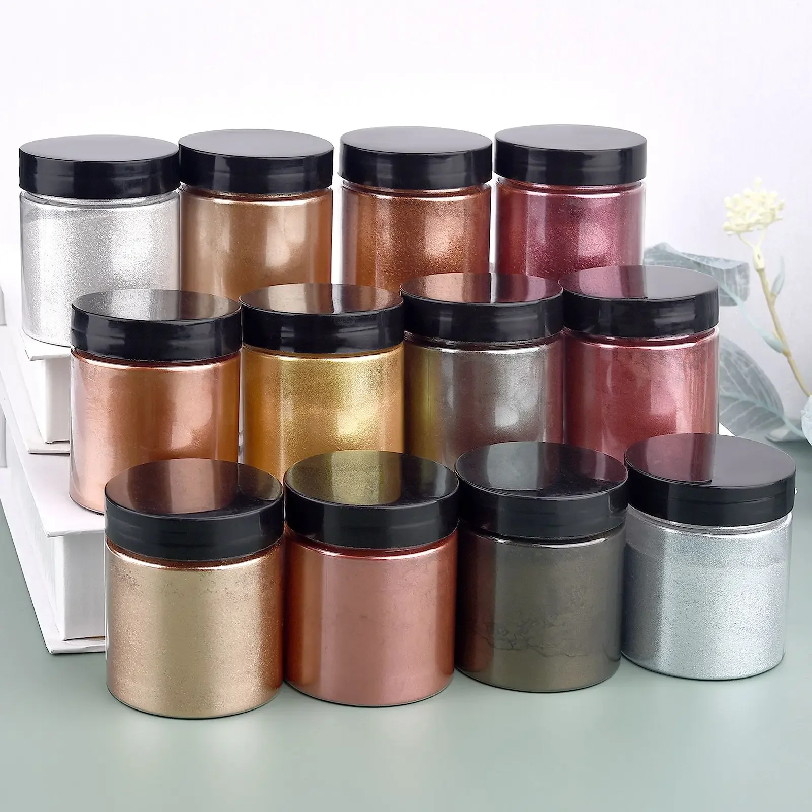50g/Bottle Metallic Glitter Po - огляд і ціна Pearl Powder Resin