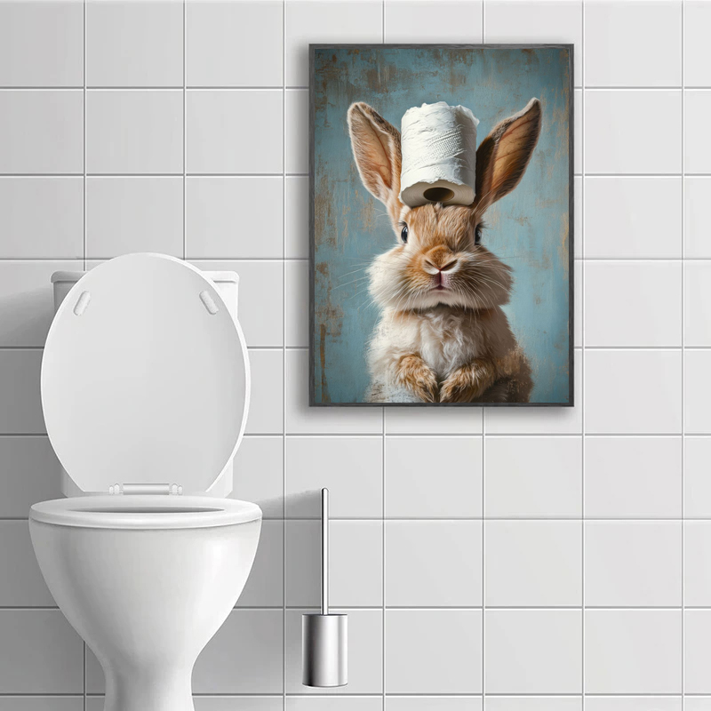 Cartoon Cute Funny Animals wit - огляд і ціна Resin Art On Canvas