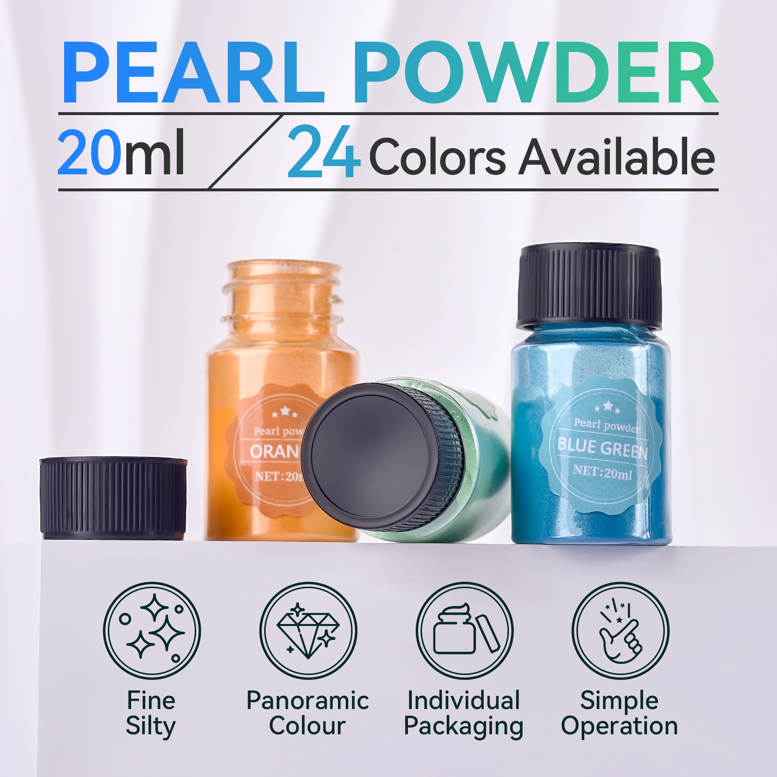 24 Color 10g Epoxy Resin Dye M - огляд і ціна Pearl Powder Resin