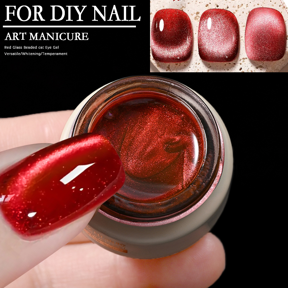 8ml Ruby Red Cat Magnetic Gel  - огляд і ціна Resin Art Glitter