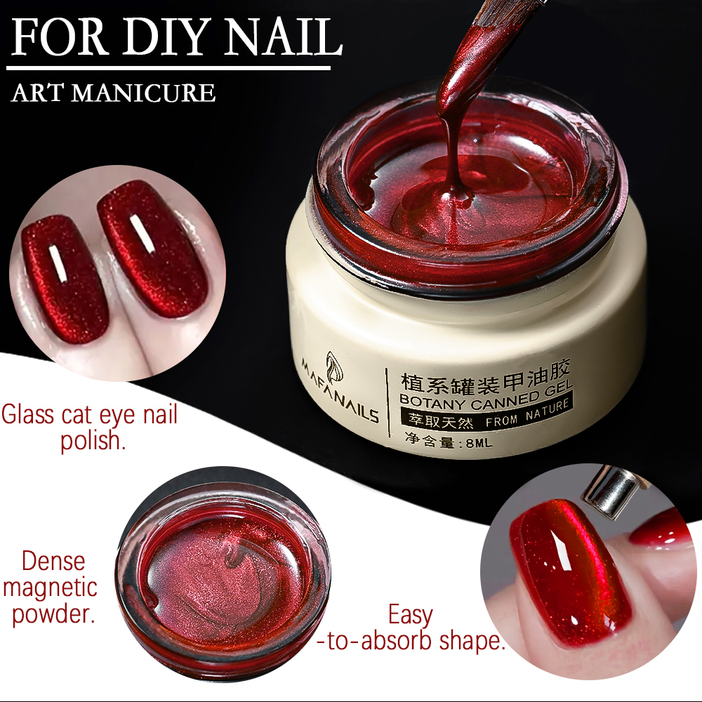 8ml Ruby Red Cat Magnetic Gel  - огляд і ціна Resin Art Glitter