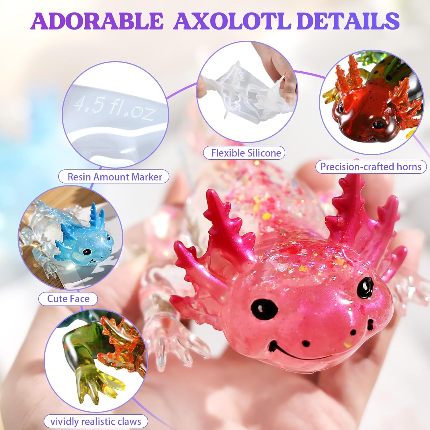 Large Axolotl Resin Molds Sili - огляд і ціна Resin Art Craft