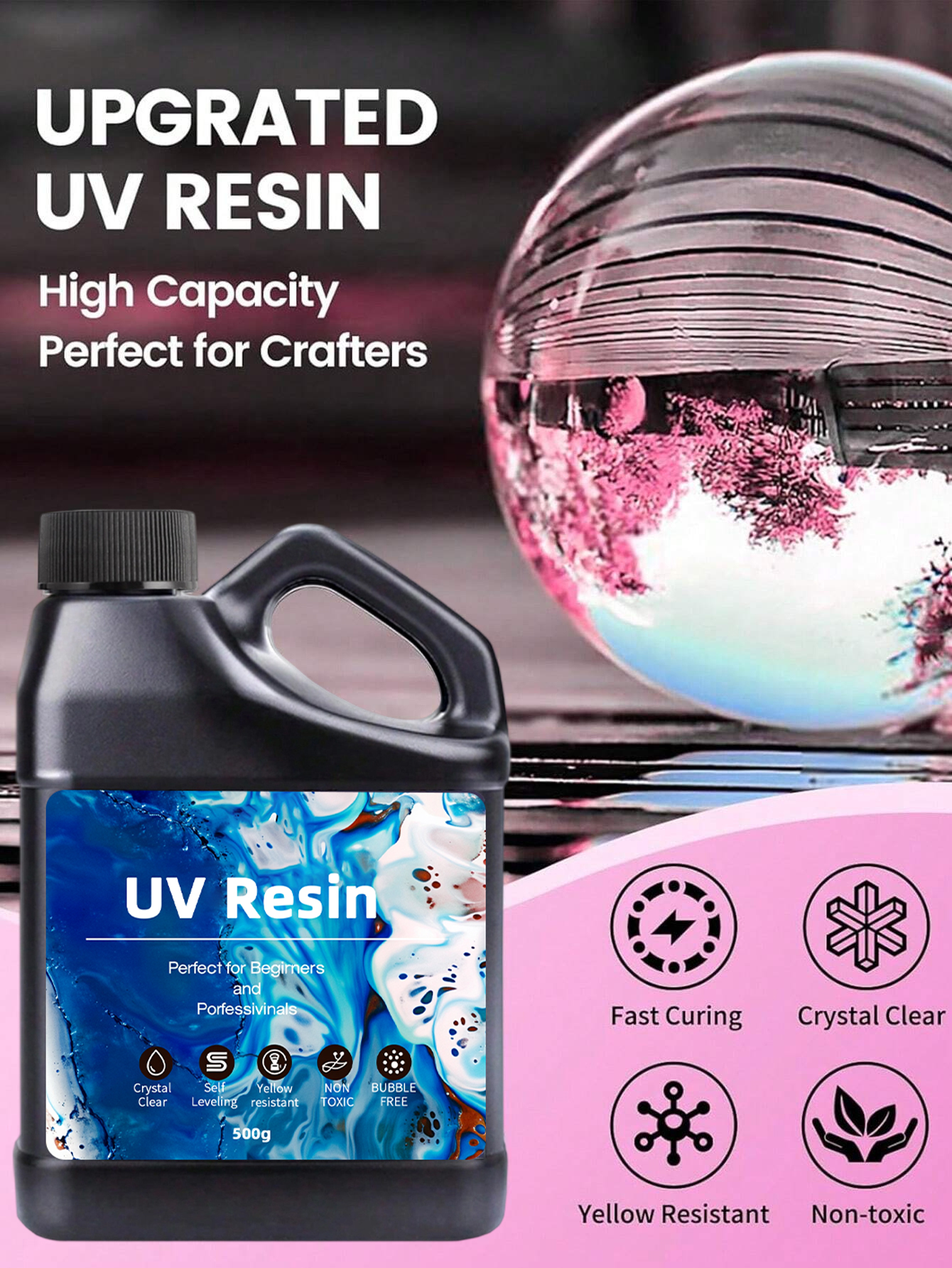 UV Resin 500-1000g -Bulk Upgra - огляд і ціна Resin Art Glue