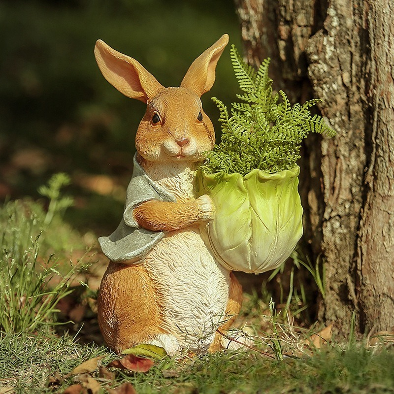 Outdoor Garden Statues Rabbit  - огляд і ціна Resin Art Craft