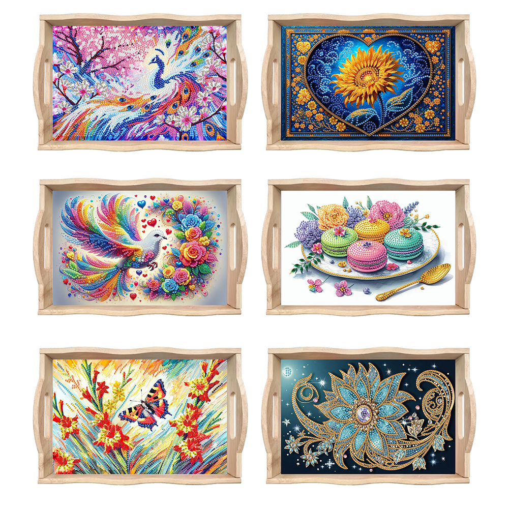 Wooden Beautiful Pattern 5D Di - огляд і ціна Resin Art Wooden Tray
