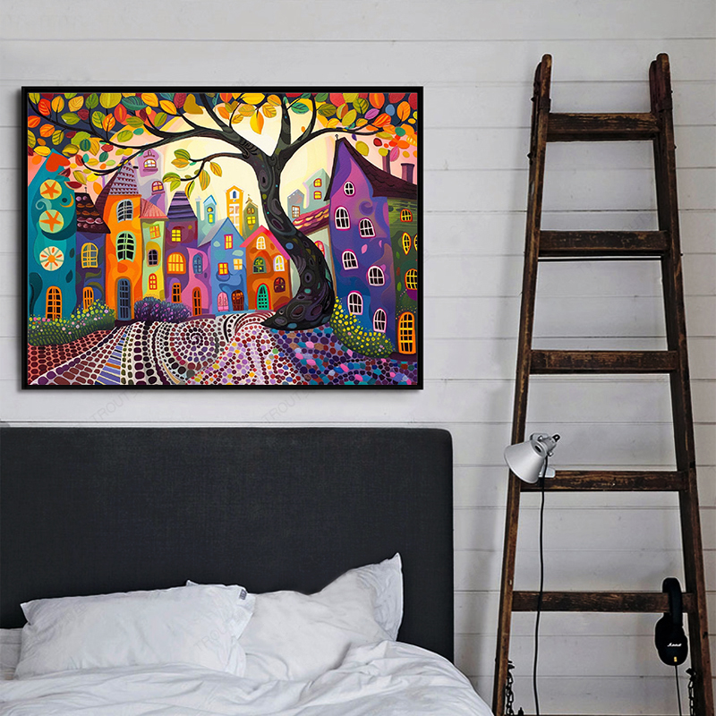 Frameless,Night View 5D Diamon - огляд і ціна Resin Art Wall
