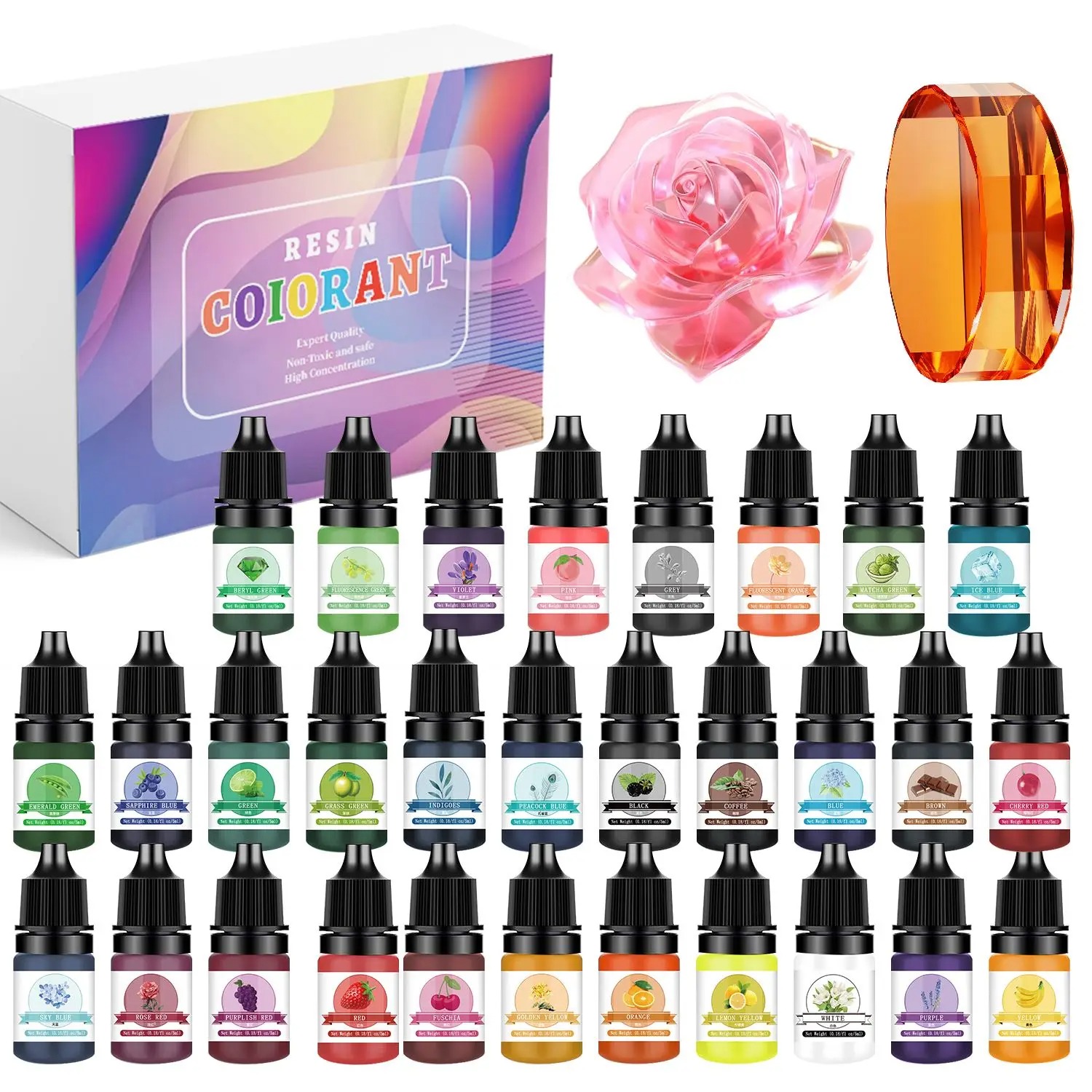 30Colors 5ml Epoxy Resin Pigme - огляд і ціна Resin Art Glue