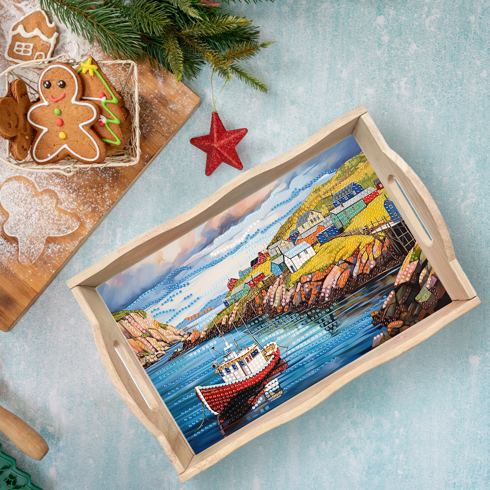 Diamond Painting Wooden Tray w - огляд і ціна Resin Art Wooden Tray