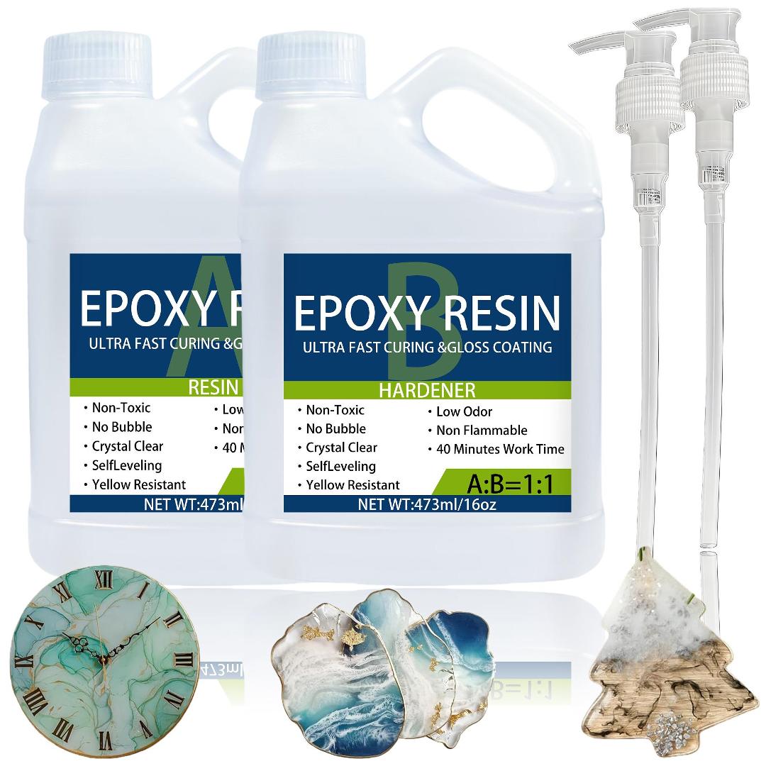 Epoxy Resin Kit 32OZ，Strong, B - огляд і ціна Resin Art Ratio