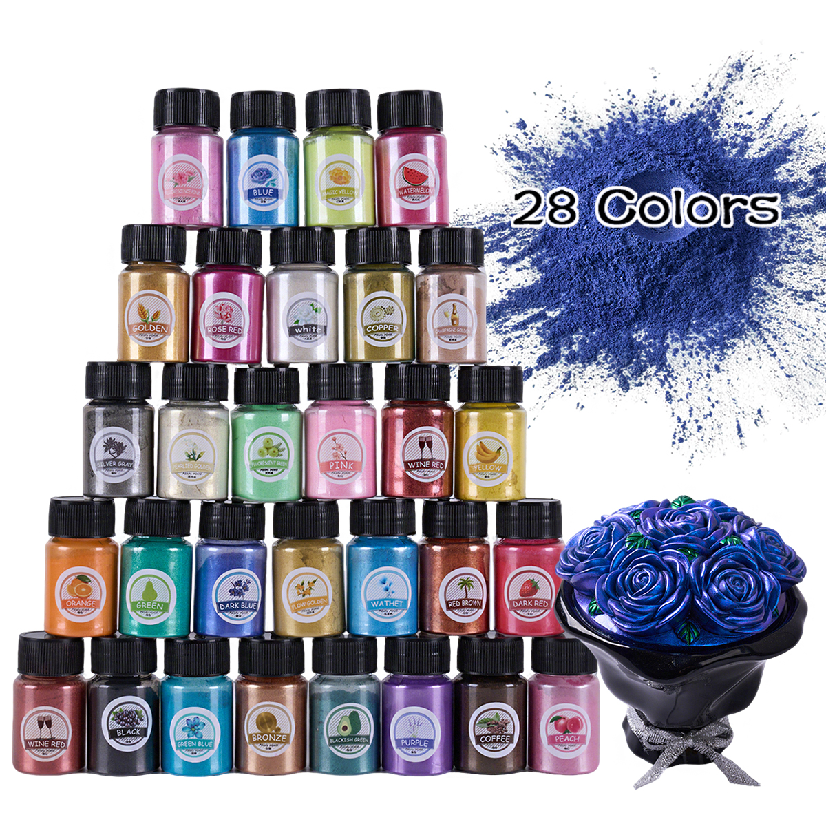 Mica Powder 28 Colors 10g Mirr - огляд і ціна Pearl Powder Resin