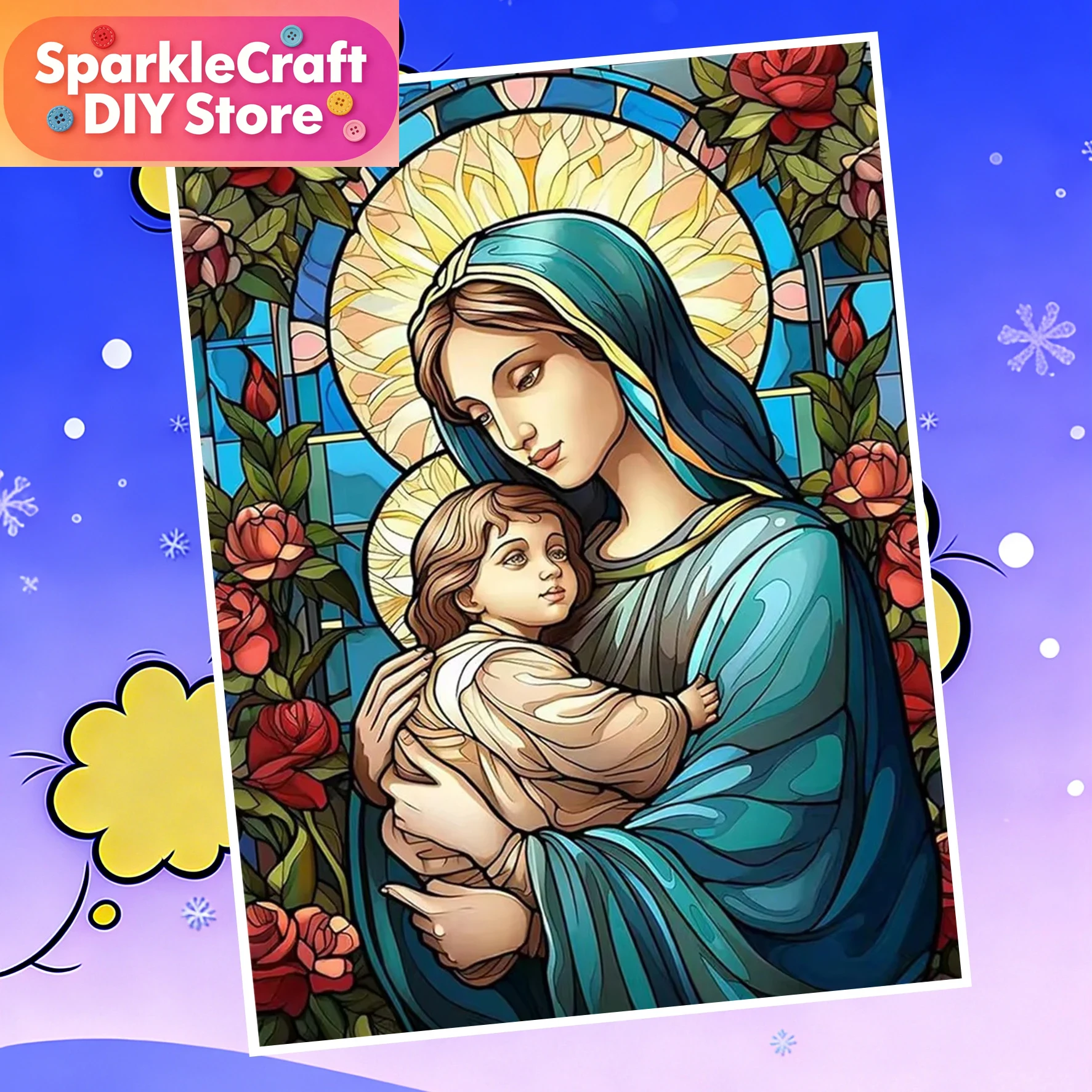 1pc frameless  Diamond Art Vir - огляд і ціна Resin Art Mary