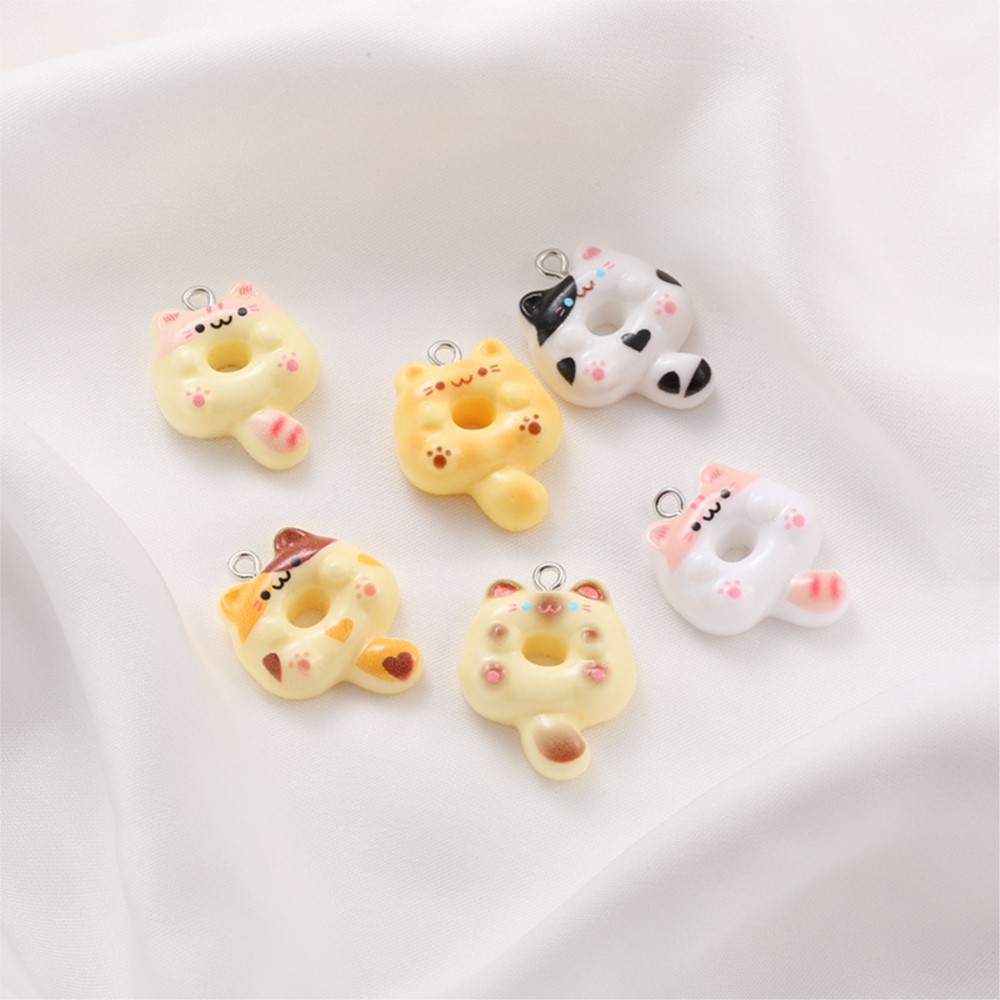 10Pcs Kawaii Cartoon Cat Resin - огляд і ціна Resin Art For Sale