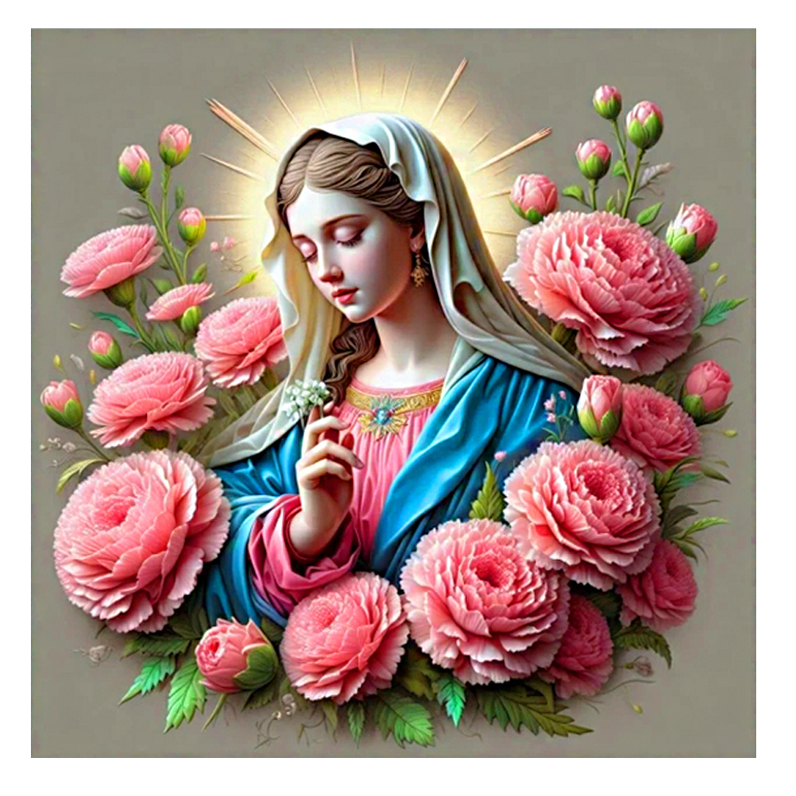 5D DIY Virgin Mary Mosaic Pink - огляд і ціна Resin Art Mary