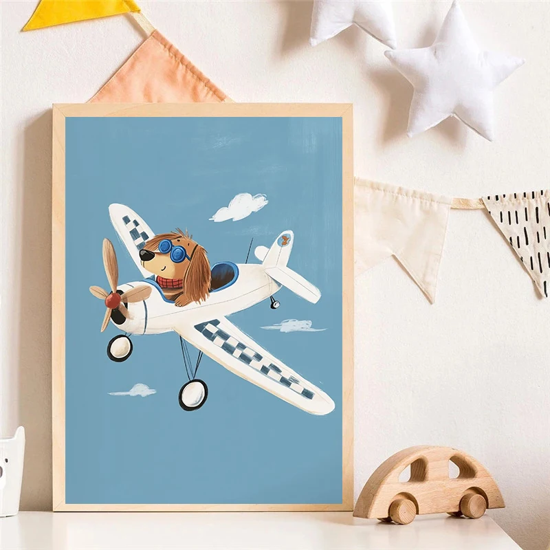 Dog Airplane Lion in Car Anima - огляд і ціна Resin Art On Canvas