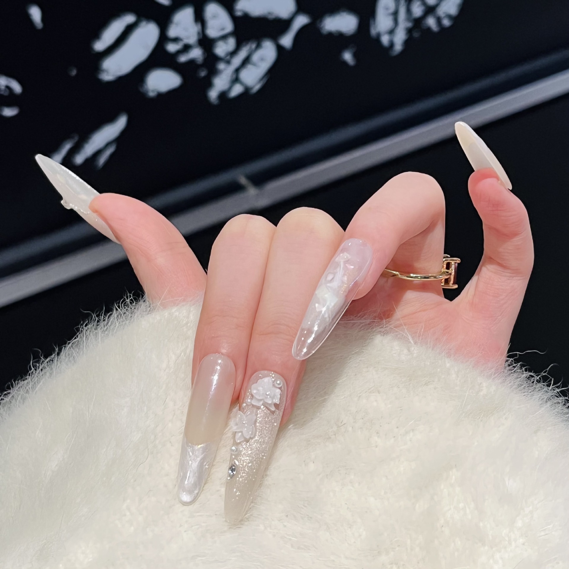 Press On Nails 10PCS Purple Fa - огляд і ціна Resin Art Glitter