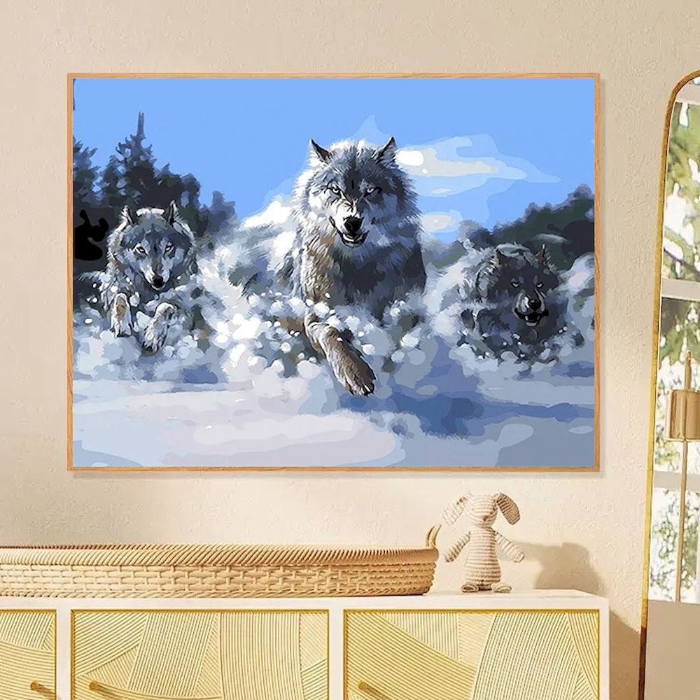 Painting By Numbers Wolf Oil P - огляд і ціна Resin Art On Canvas