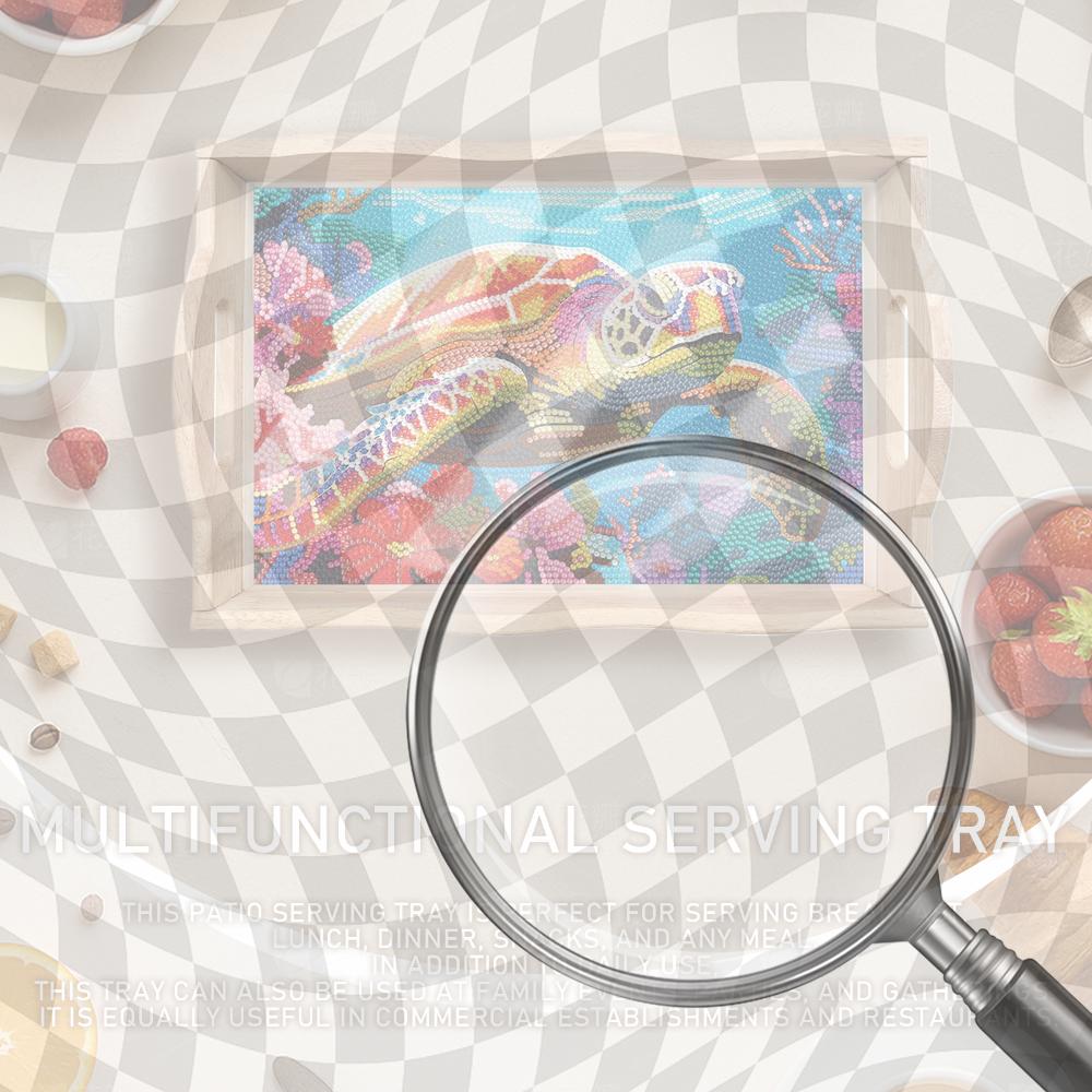 Wooden 5D DIY Diamond Painting - огляд і ціна Resin Art Wooden Tray