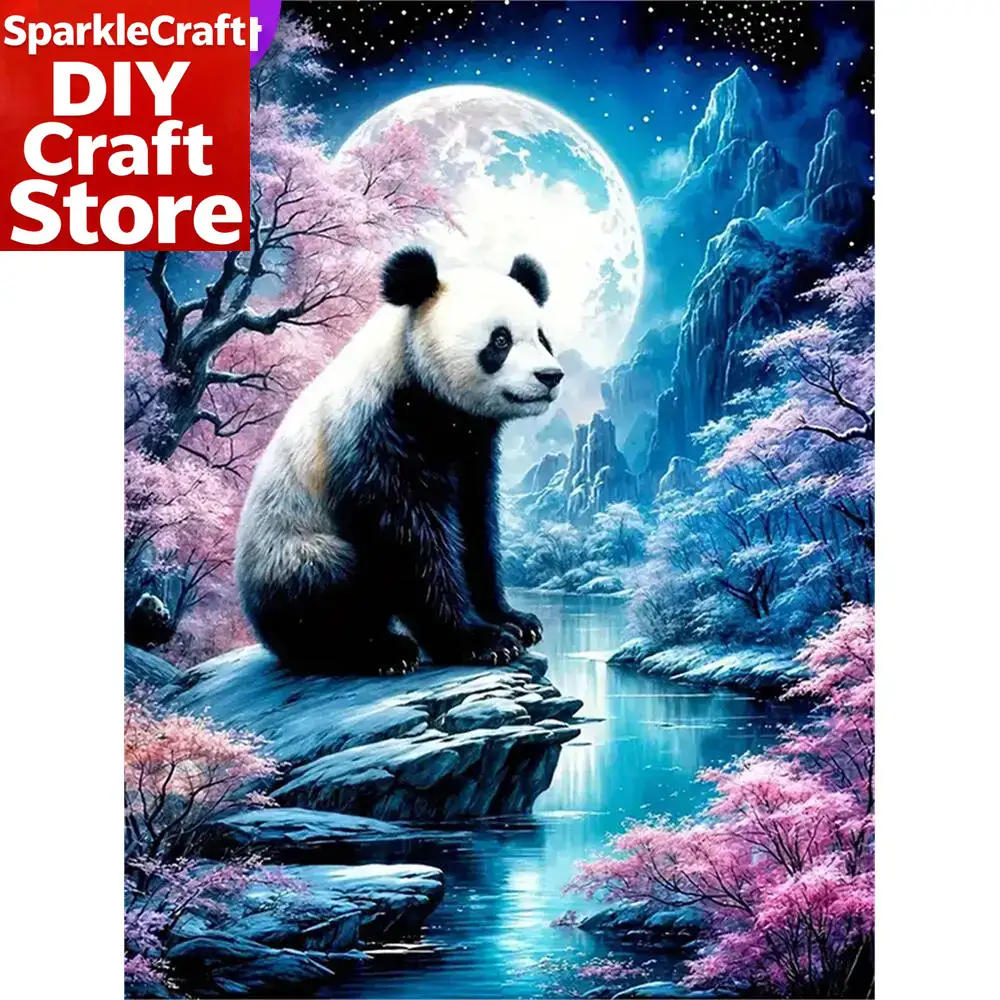 1PC frameless   Panda Diamond  - огляд і ціна Resin Art Wall