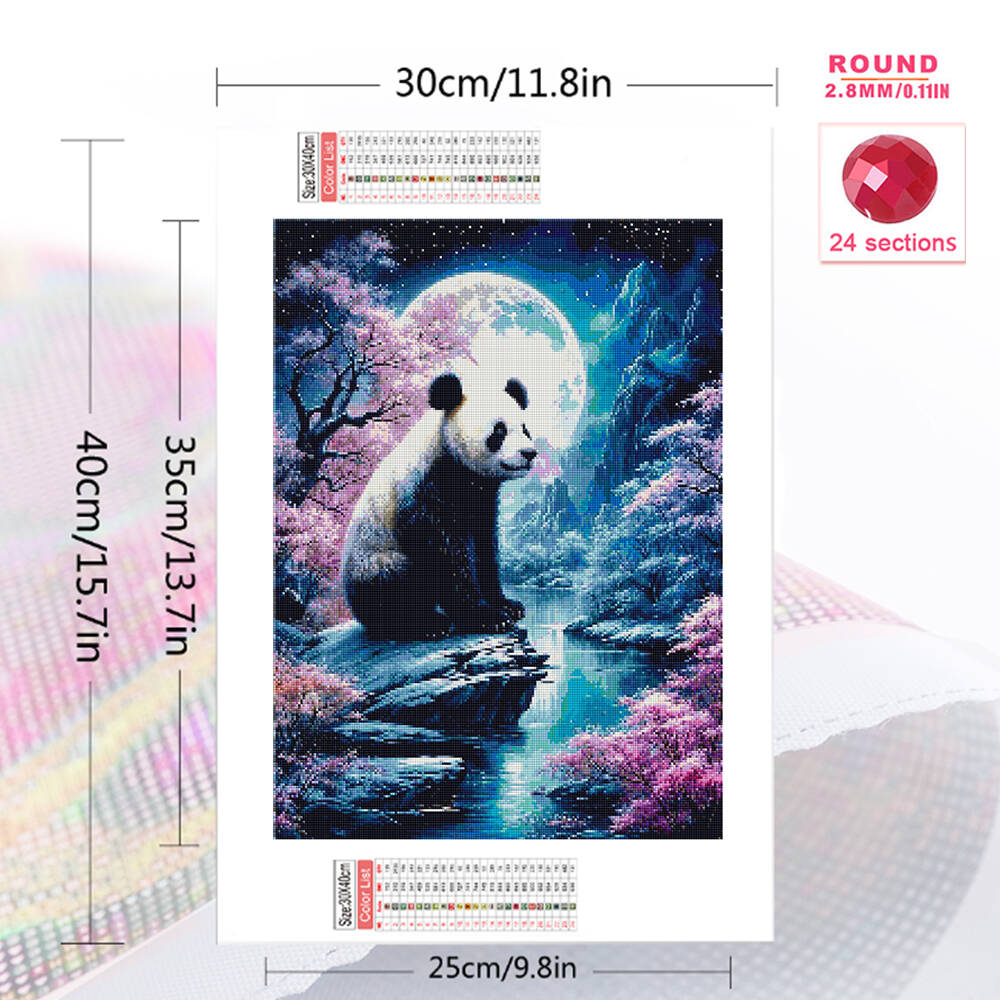 1PC frameless   Panda Diamond  - огляд і ціна Resin Art Wall