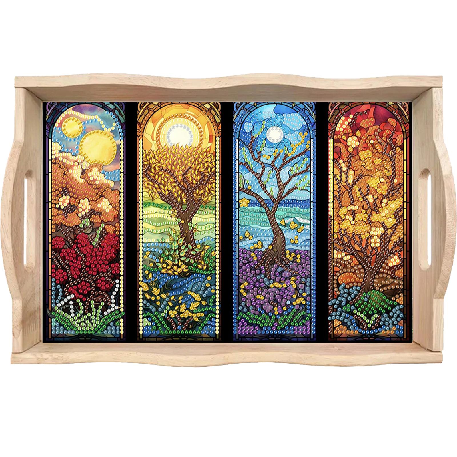 Diamond Painting Wooden Tray w - огляд і ціна Resin Art Wooden Tray