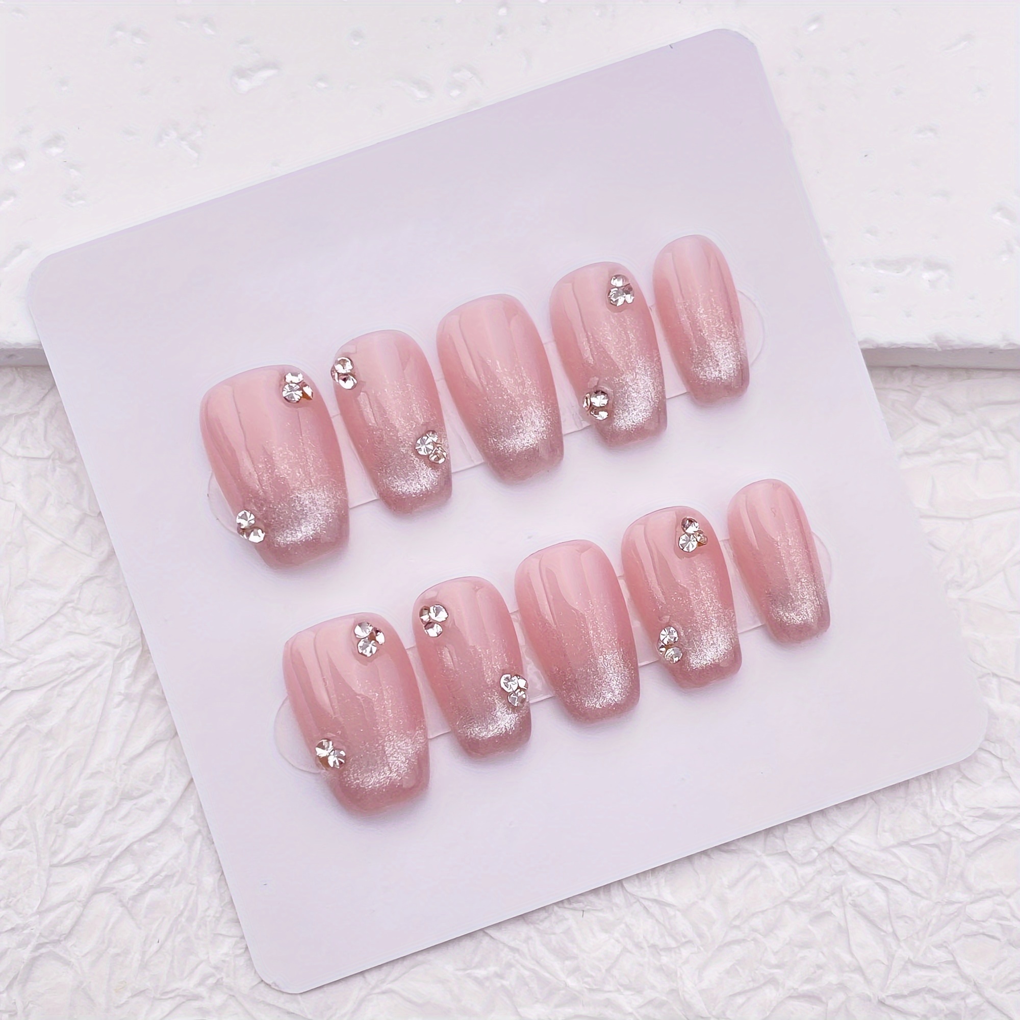 10pcs Handmade Press On Nails, - огляд і ціна Resin Art Glitter