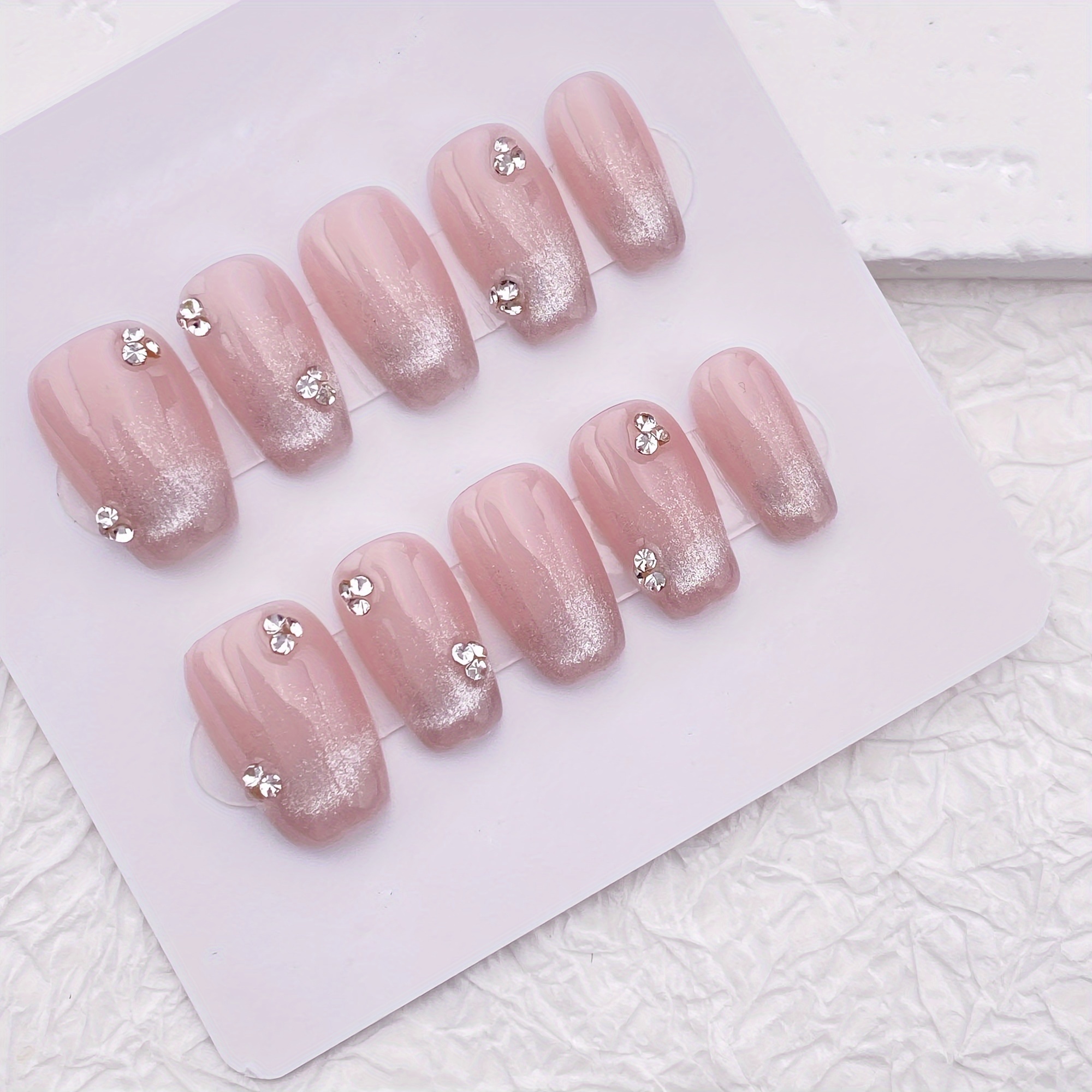 10pcs Handmade Press On Nails, - огляд і ціна Resin Art Glitter