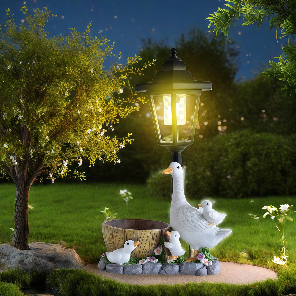 Solar Duck Night Light Garden  - огляд і ціна Resin Art Craft