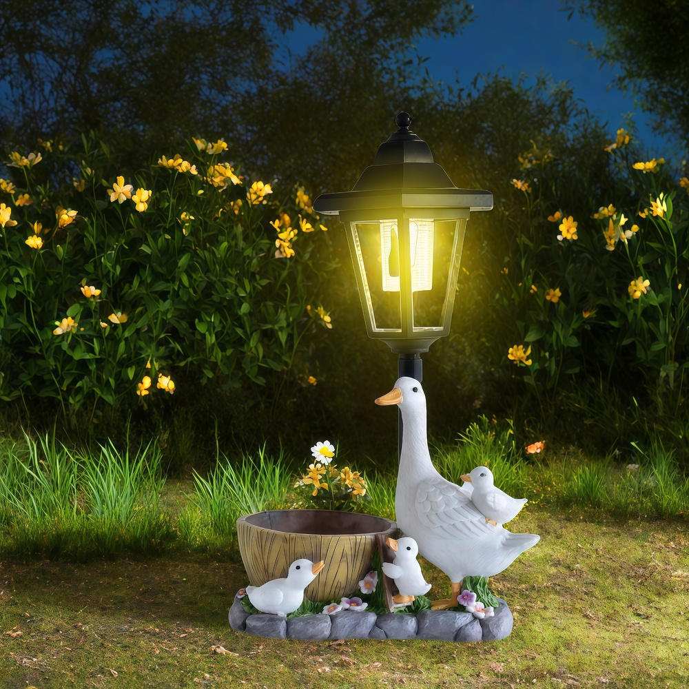 Solar Duck Night Light Garden  - огляд і ціна Resin Art Craft