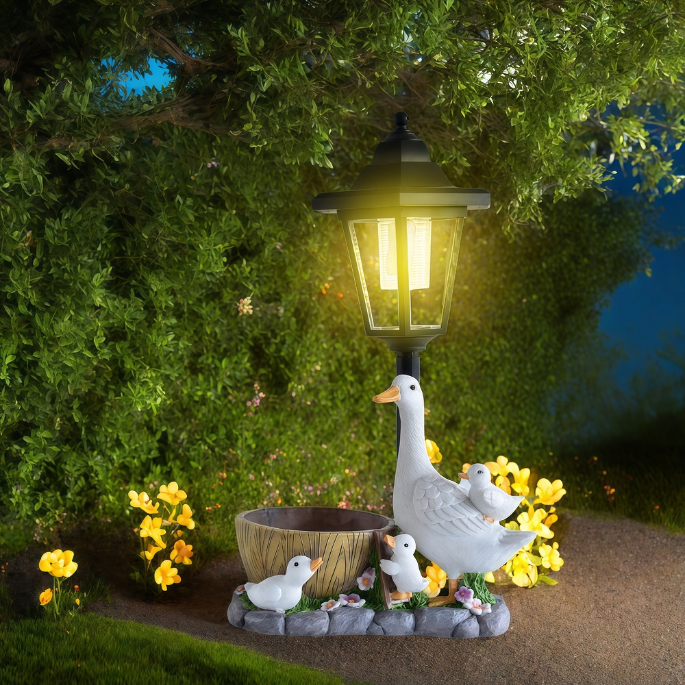 Solar Duck Night Light Garden  - огляд і ціна Resin Art Craft