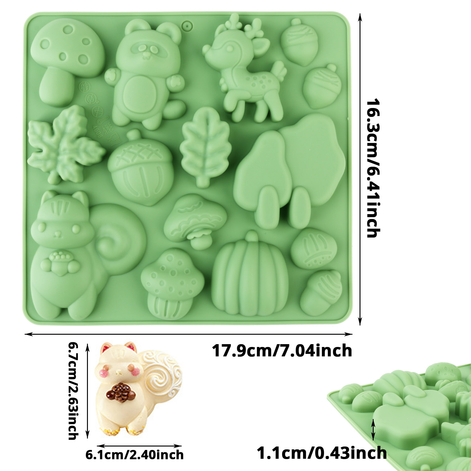 1 Silicone Cake Mold in the Sh - огляд і ціна Resin Art Craft