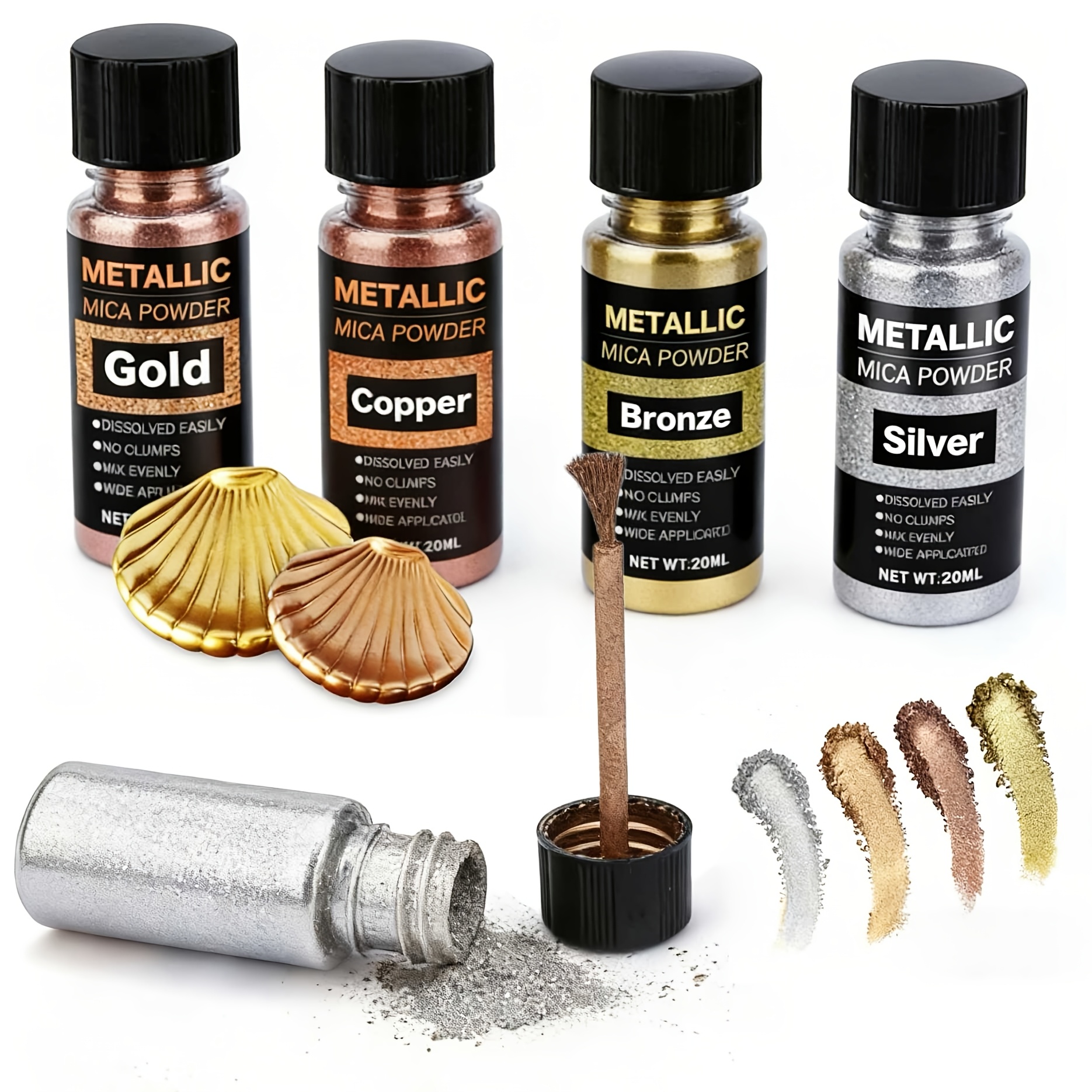 Metallic Mica Powder, Brushed  - огляд і ціна Resin Art Glue