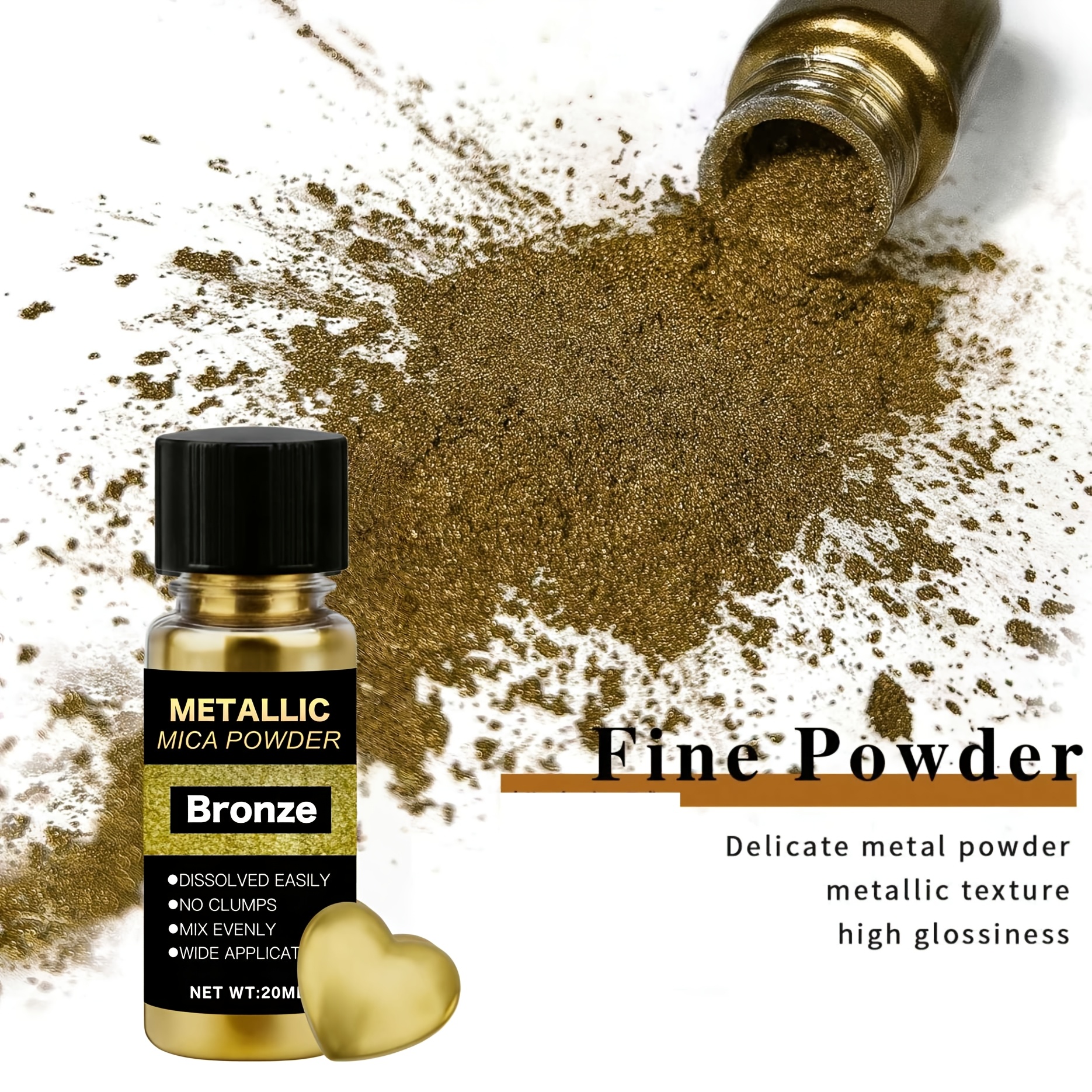 Metallic Mica Powder, Brushed  - огляд і ціна Resin Art Glue