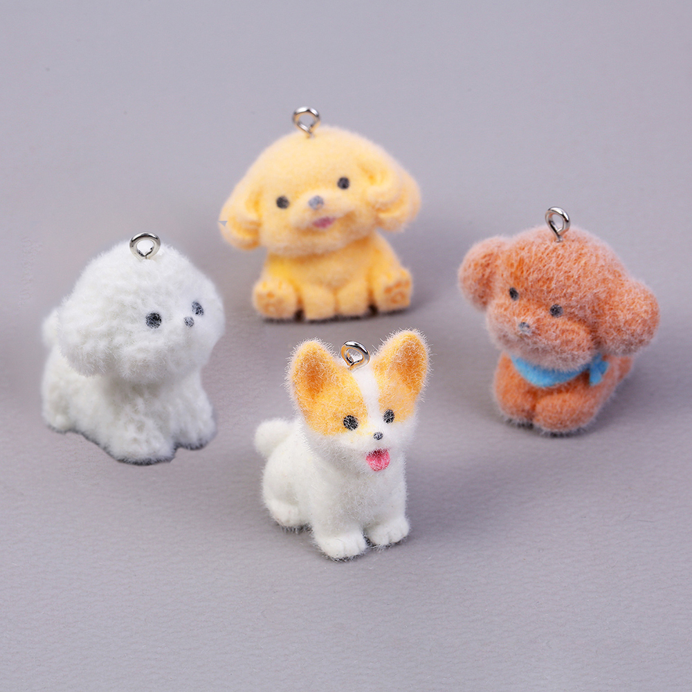 10pcs Flocking Puppy Dog Resin - огляд і ціна Resin Art For Sale