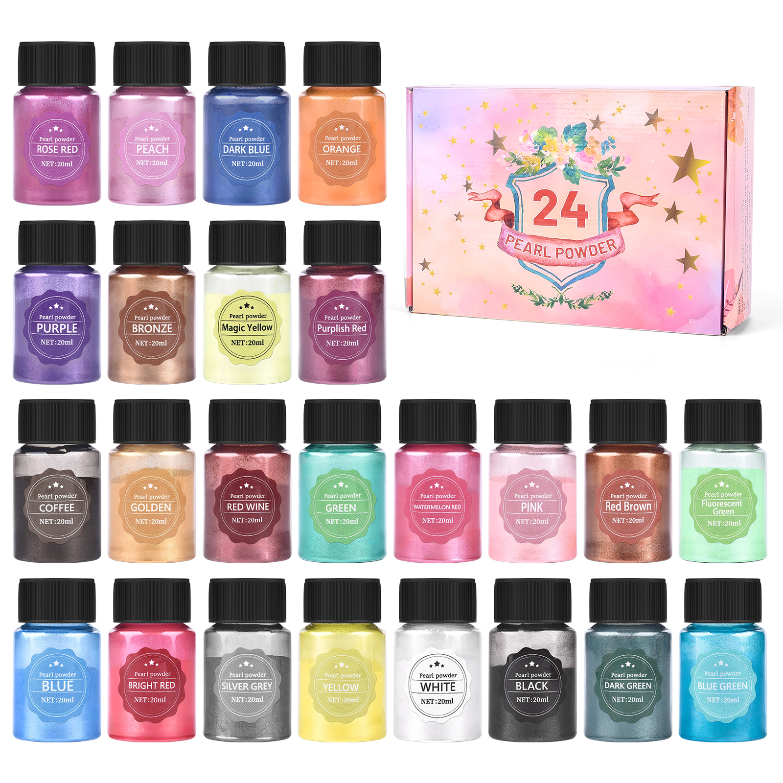 24Color 10g Pearlescent Natura - огляд і ціна Pearl Powder Resin