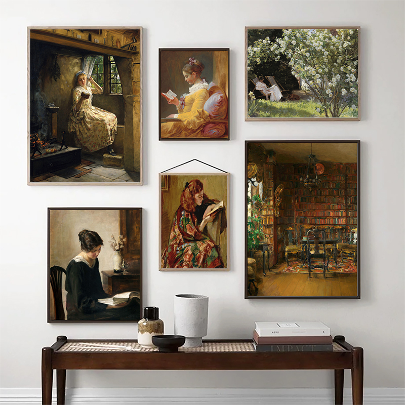 Girl Reading Vintage Oil Paint - огляд і ціна Resin Art On Canvas