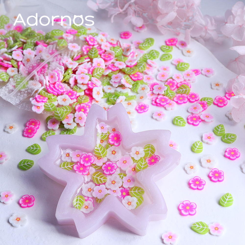 10g Pink Flowers Polymer Clay  - огляд і ціна Resin Art Glue